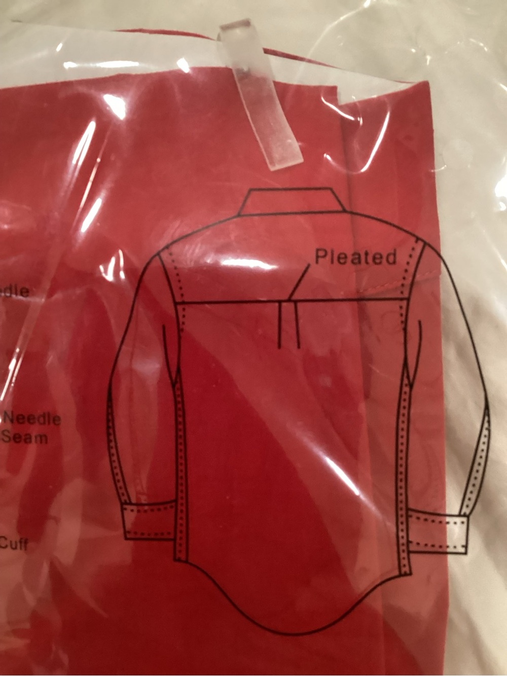 Men’s Red Clerical Shirt with Tab Collar NIP - Picture 9 of 10